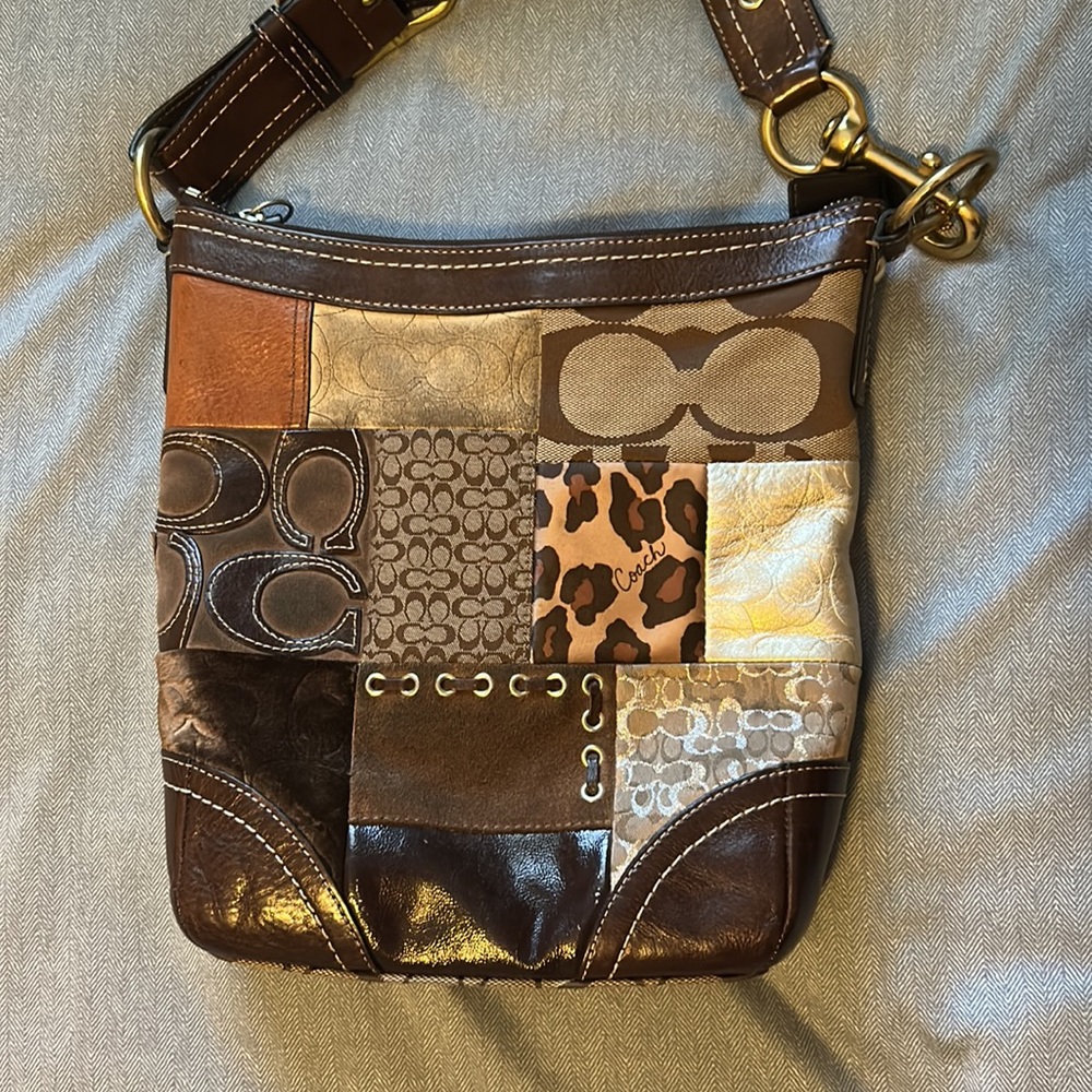 Authentic Vintage Coach Patchwork Cross Body Purse - image 2
